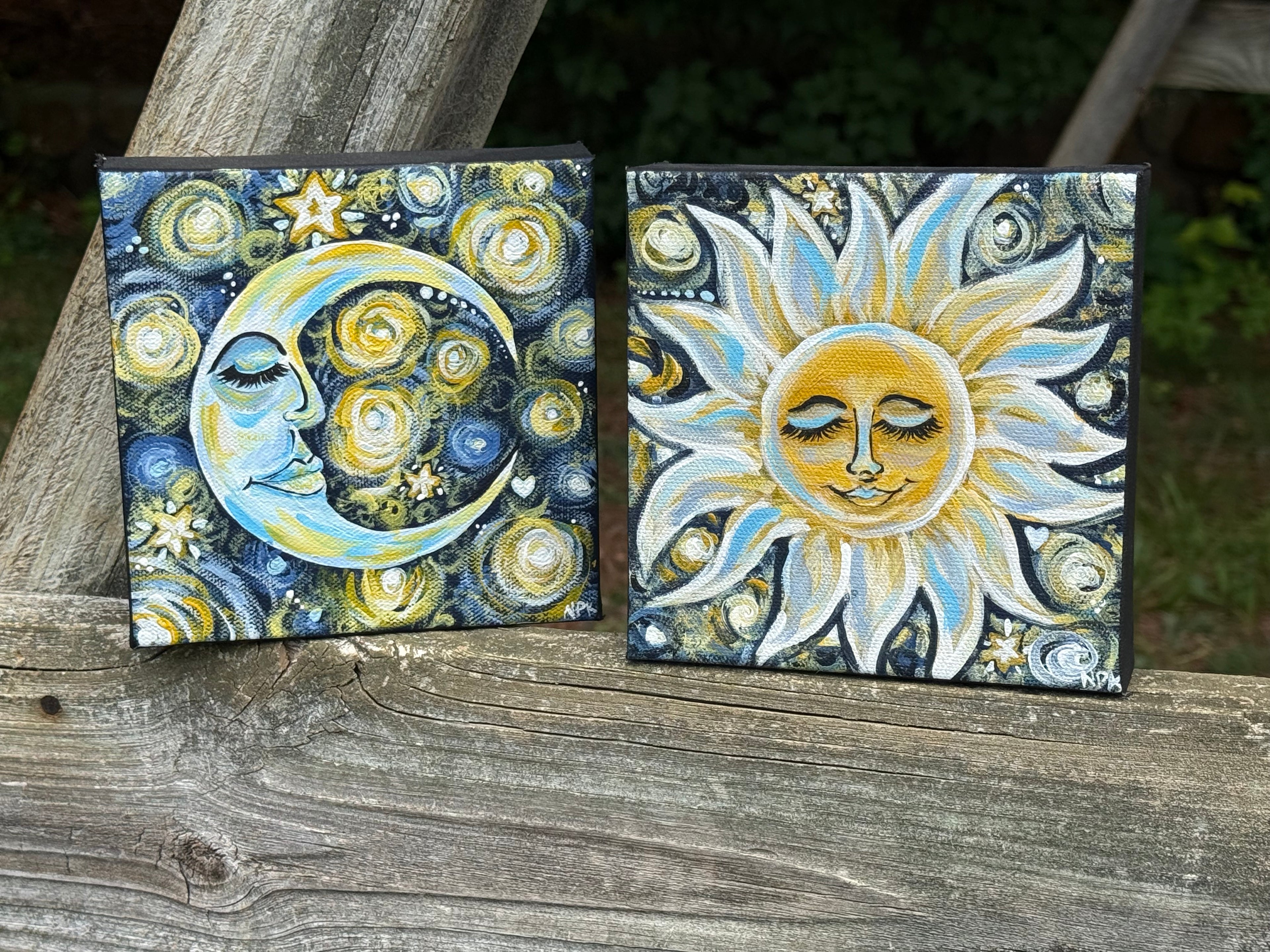 Sun and Moon painting set