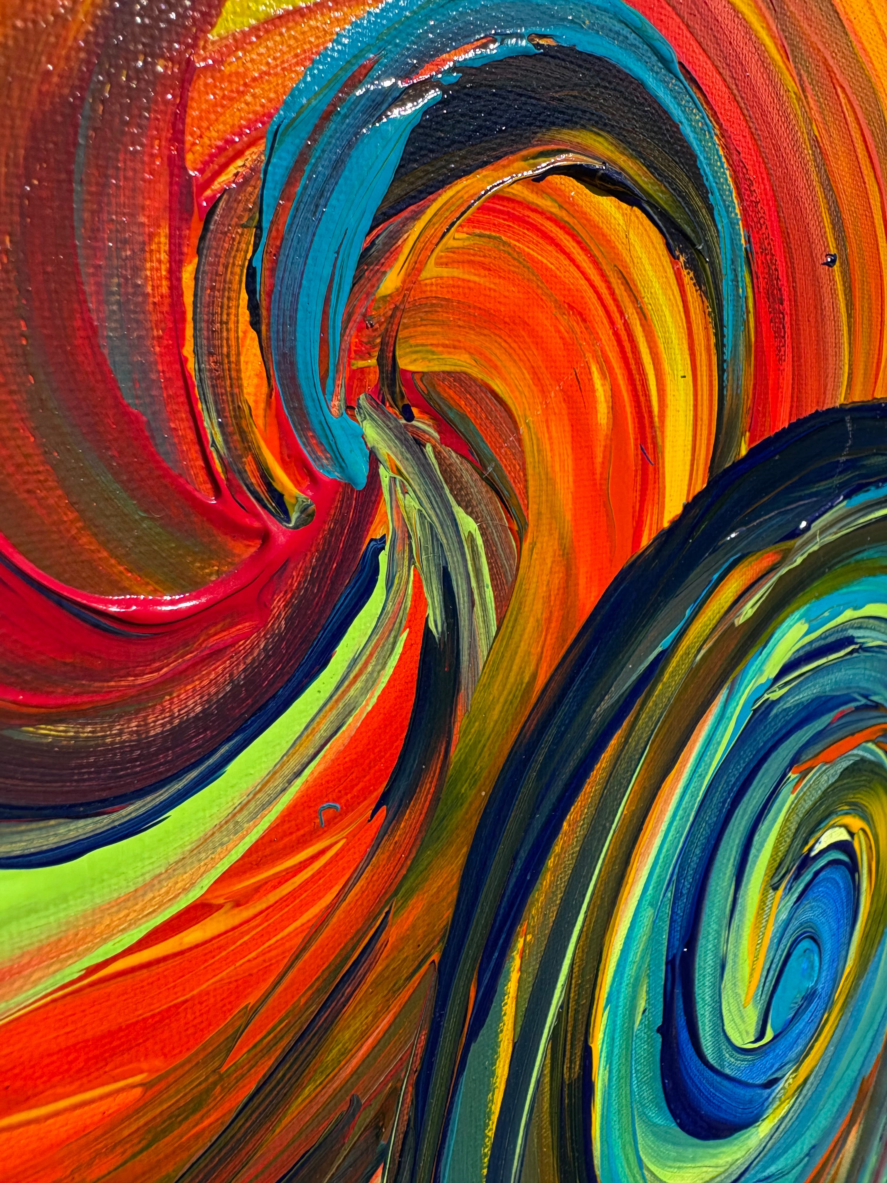 Acrylic on Canvas “Colorful Swirls”