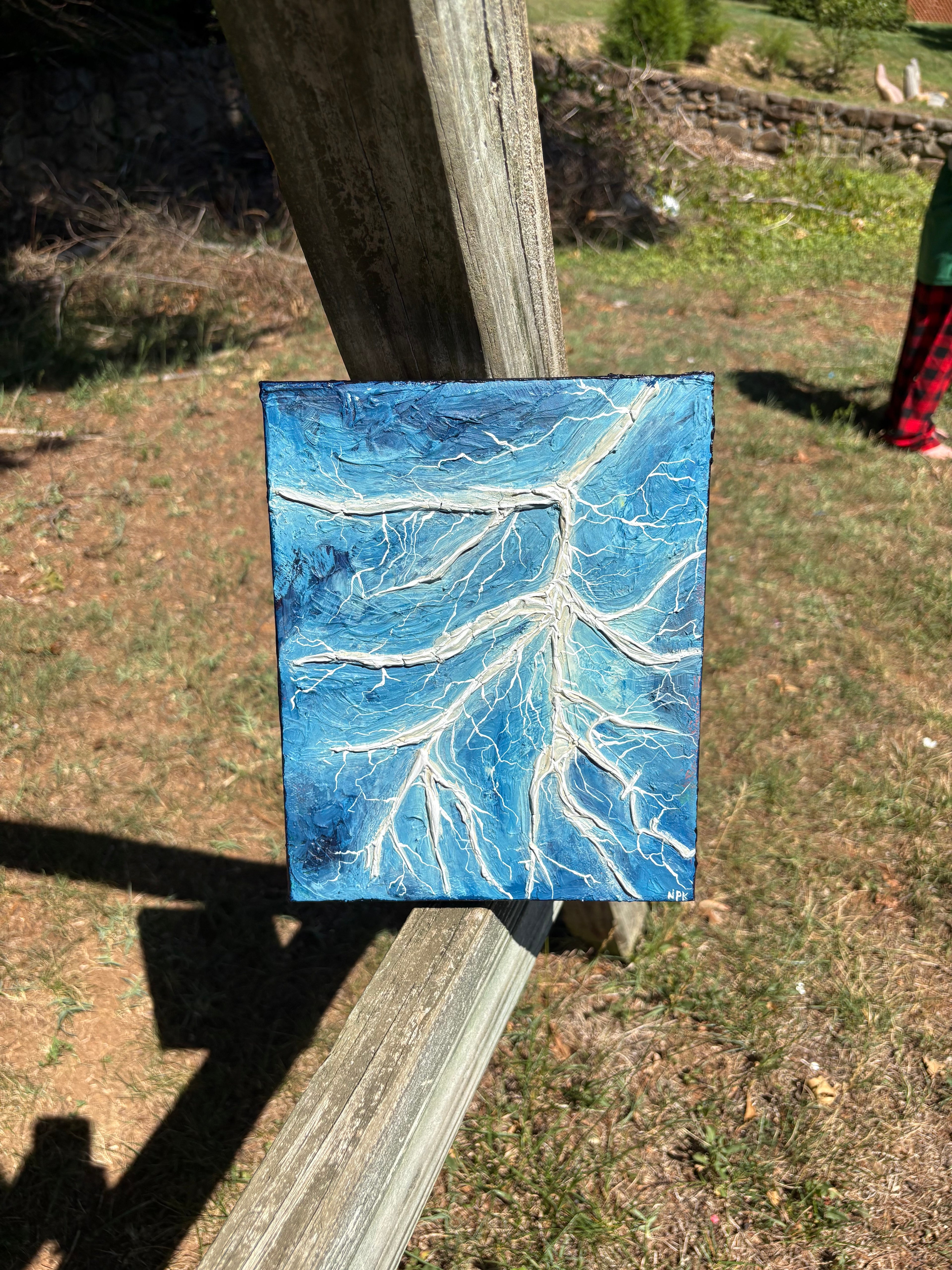 “Lightening “ Acrylic on canvas