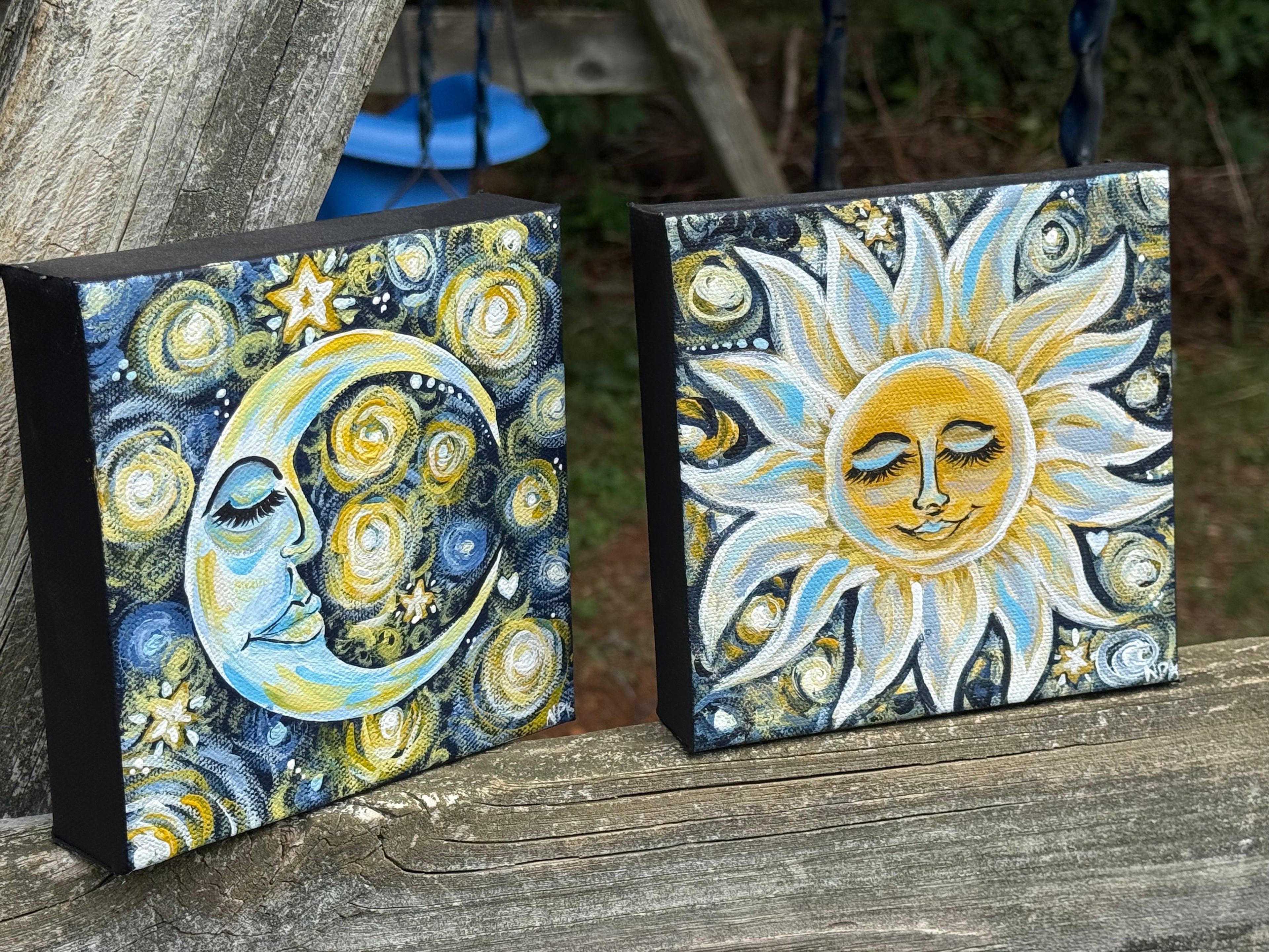 Sun and Moon painting set