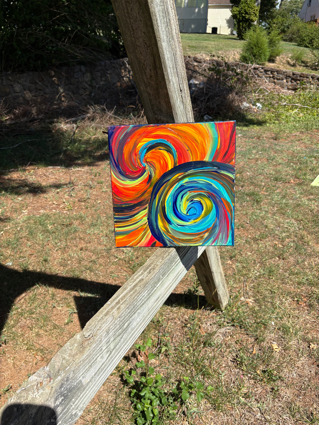 Acrylic on Canvas “Colorful Swirls”