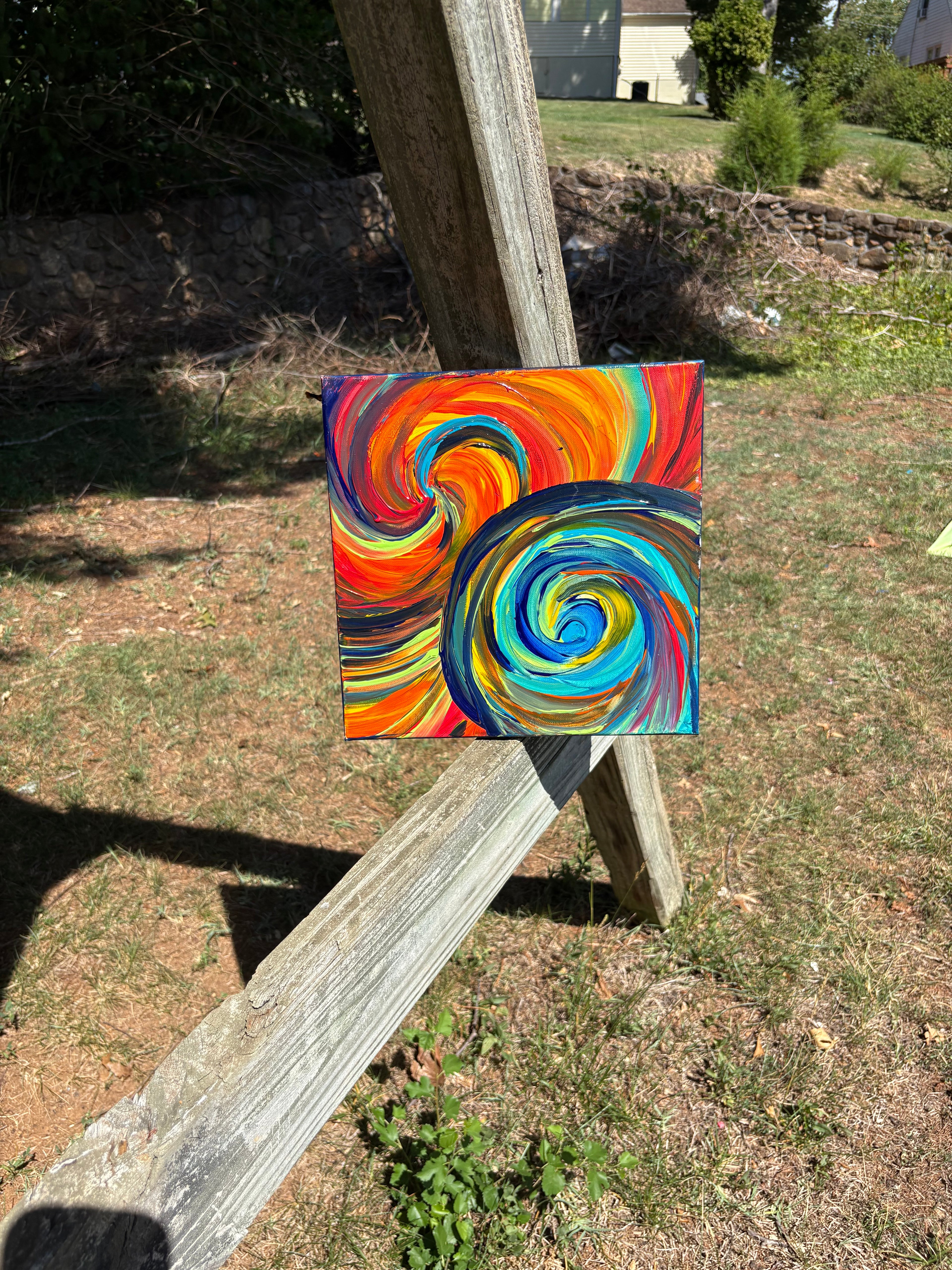 Acrylic on Canvas “Colorful Swirls”