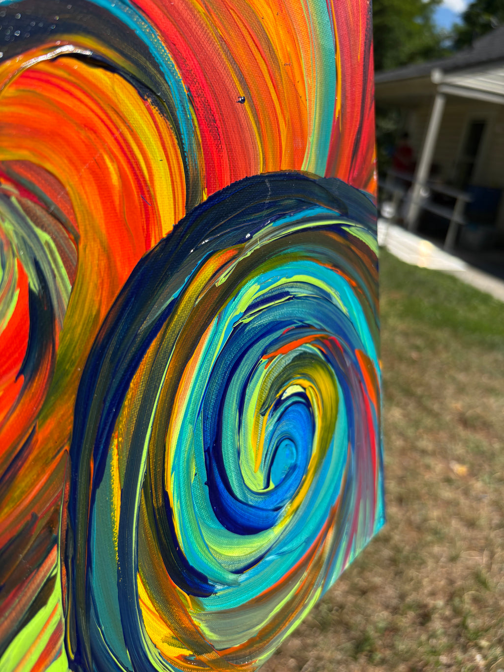 Acrylic on Canvas “Colorful Swirls”