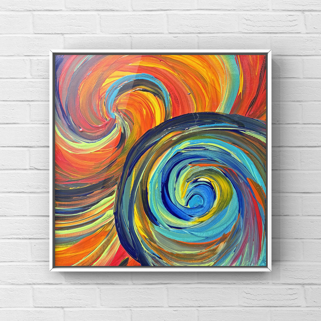Acrylic on Canvas “Colorful Swirls”