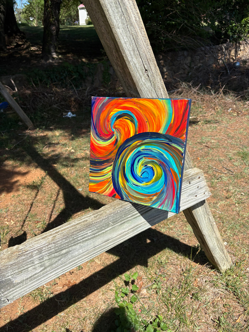 Acrylic on Canvas “Colorful Swirls”