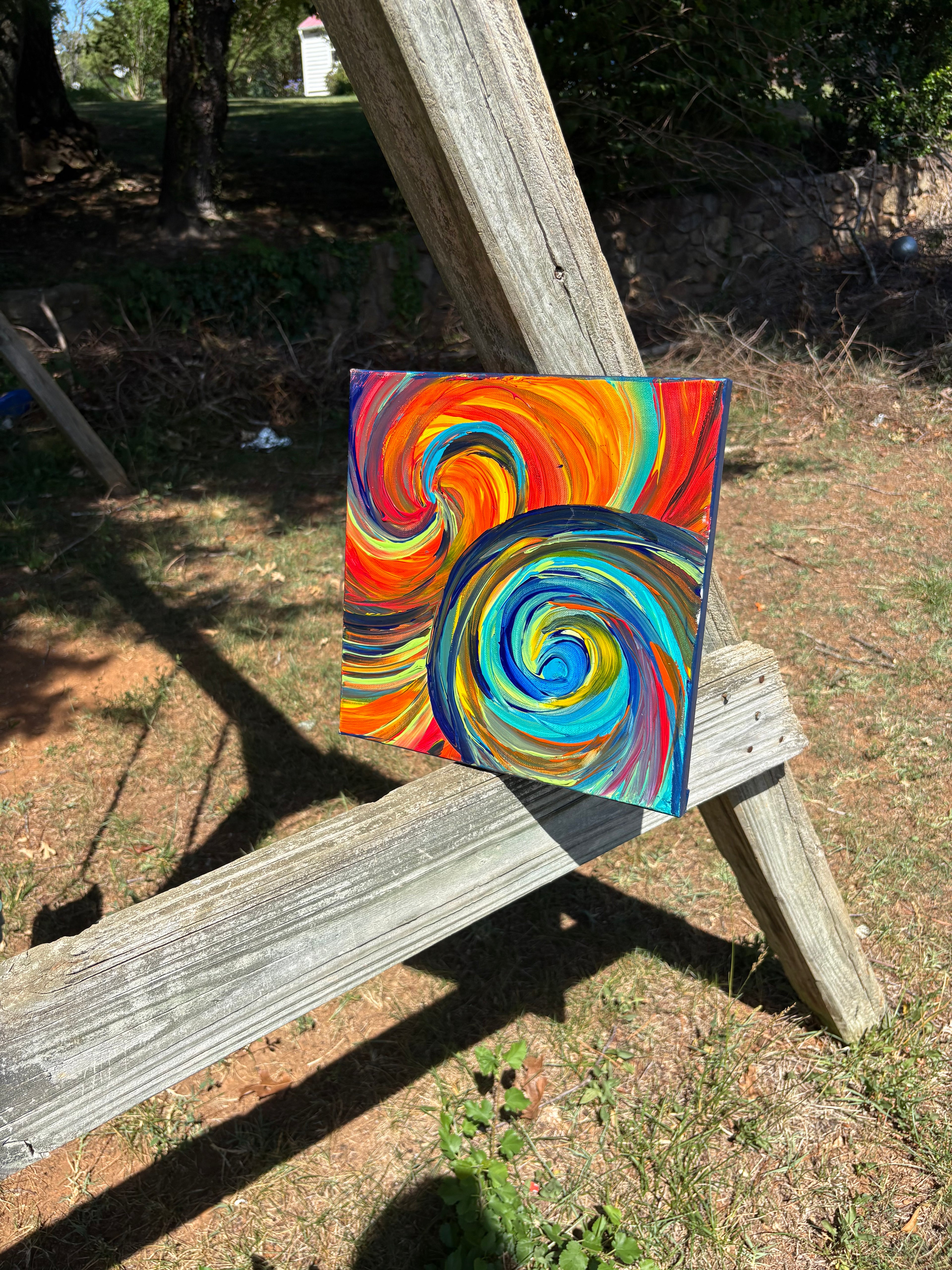 Acrylic on Canvas “Colorful Swirls”