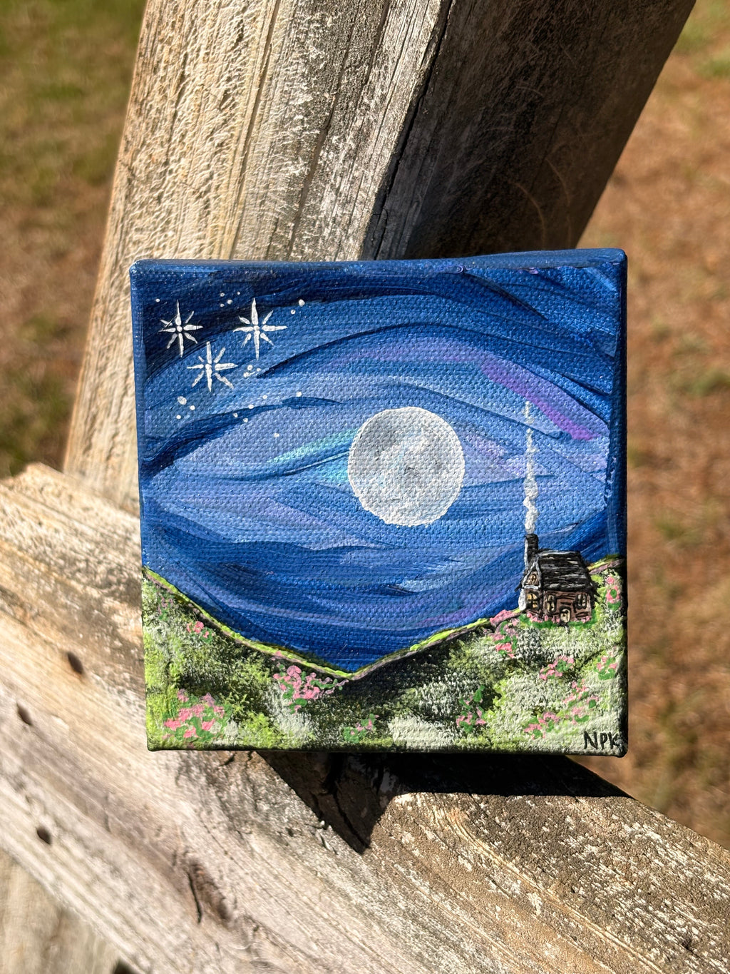 Acrylic painting on canvas 4x4