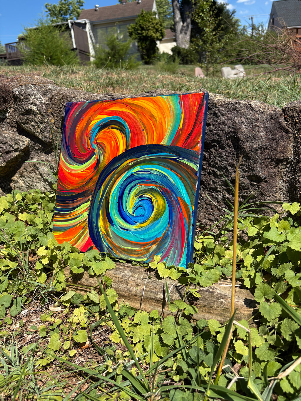 Acrylic on Canvas “Colorful Swirls”